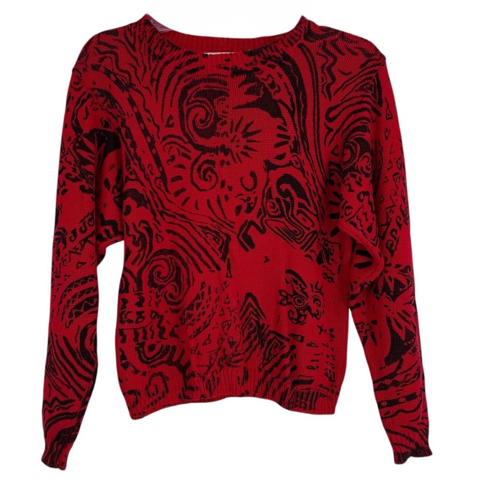 Icarus Womens Size Small Pullover Sweater Artsy Cotton Crew Neck Vintage